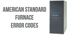 American Standard Furnace Error Codes