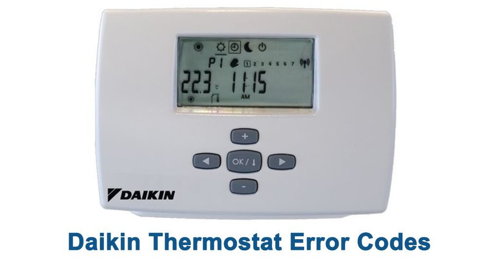 Daikin Thermostat Error Codes
