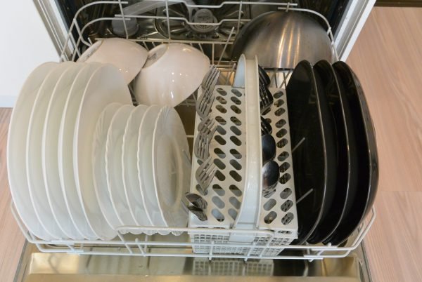 loading Silverware into the dishwasher
