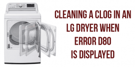 Cleaning a clog in an LG dryer when error D80 is displayed