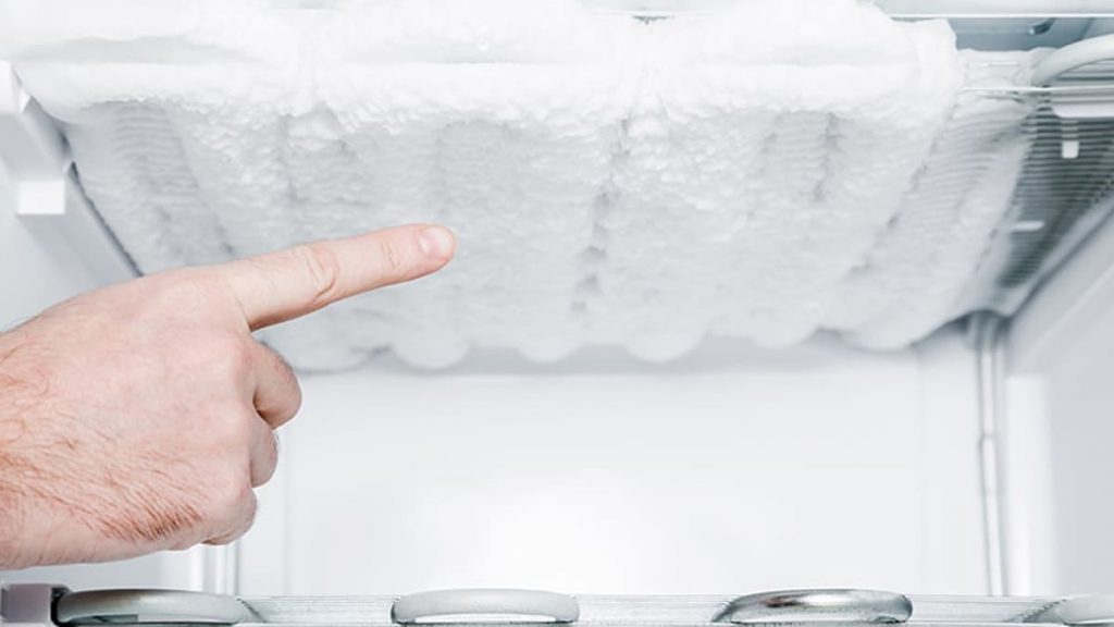 Samsung refrigerator freezer filled with ice or frost