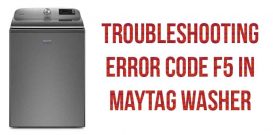 Troubleshooting error code F5 in Maytag washer