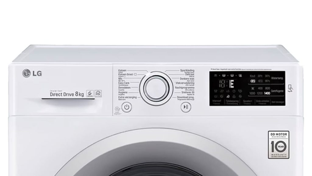 IE code on LG washing machine