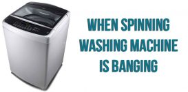 When spinning washing machine is banging