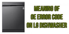 Meaning of OE error code on LG dishwasher