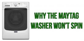 Why the Maytag washer won't spin