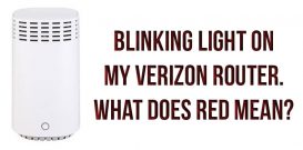 Blinking light on my Verizon router. What does red mean?
