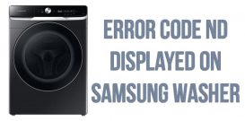 Error code ND displayed on Samsung washer