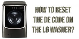 How to reset the DE code on the LG washer?