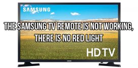 The Samsung TV remote is not working, there is no red light