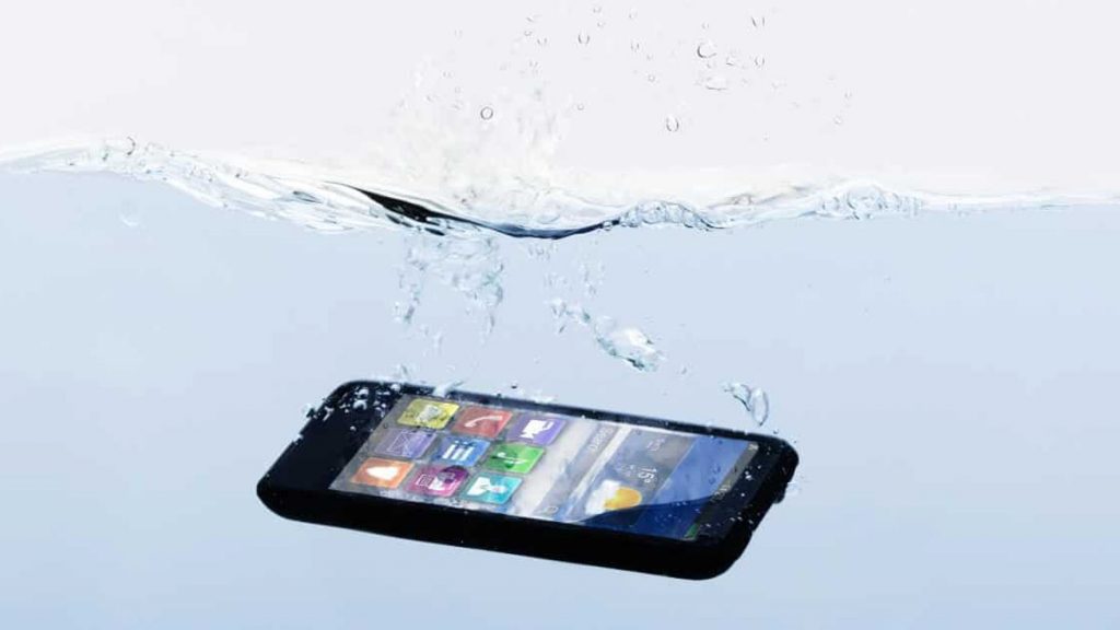 water in iPhone port charge