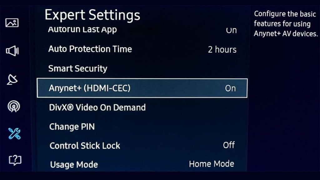Samsung TV HDMI-CEC