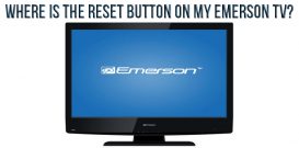 Where is the reset button on my Emerson TV?