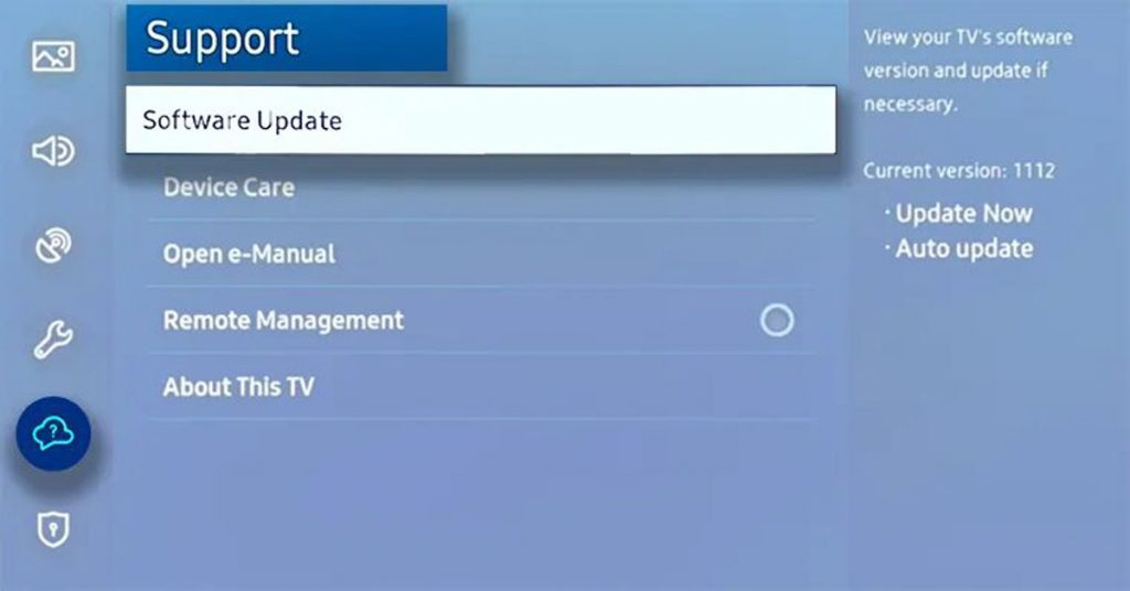 Samsung TV software update