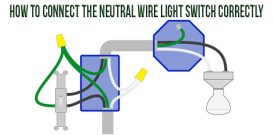 How to connect the neutral wire light switch correctly