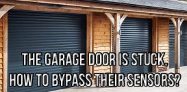 The garage door is stuck. How to bypass their sensors